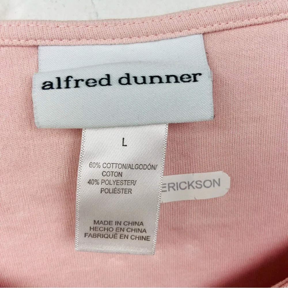 Alfred Dunner Light Pink embroidered Floral Long Sleeve Top size large - Picture 9 of 13